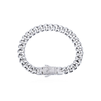 Moissanite Cuban Bracelet - 8mm