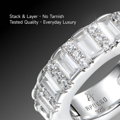 Moissanite S925 Baguettes Hoop Earring