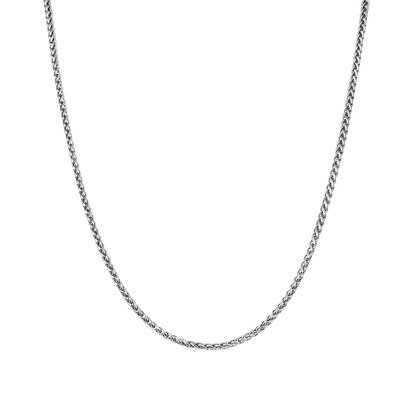 22" White Gold Franco Chain - 2.5mm