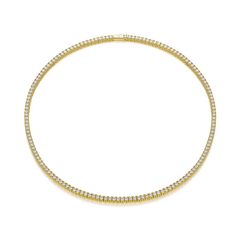 3mm Iced Tennis Chain for Men & Women - Moissanite Choker - APORRO