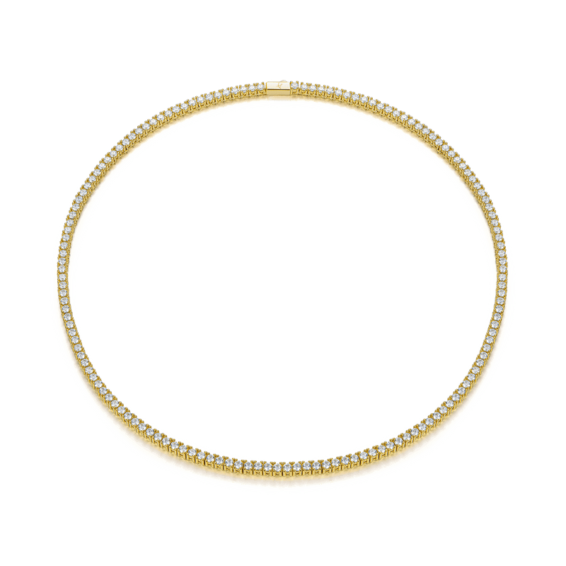 3mm Iced Tennis Chain for Men & Women - Moissanite Choker - APORRO