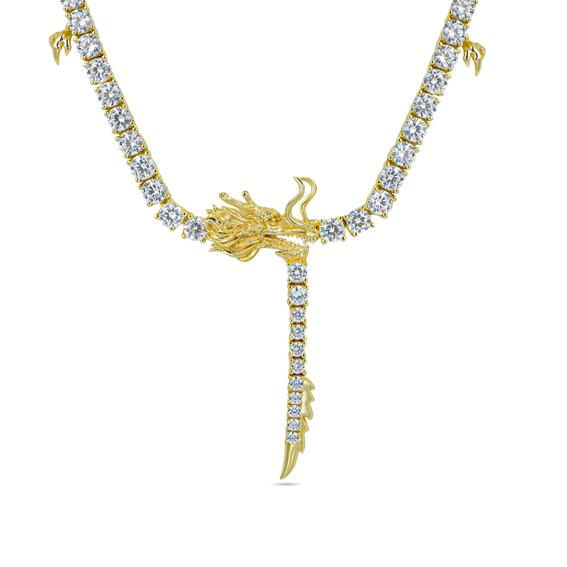 Chinese Dragon Tennis Chain - Hip Hop Jewelry - APORRO