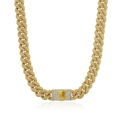WONG Dragon Box Clasp Cuban Chain - 15mm
