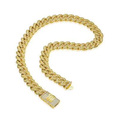 WONG Dragon Box Clasp Cuban Chain - 15mm