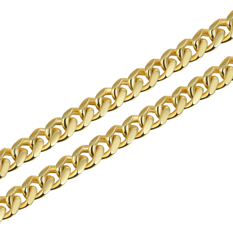 925 Sterling Silver 5mm Cuban Chain & 5mm Cuban Chain Gift Set - APORRO