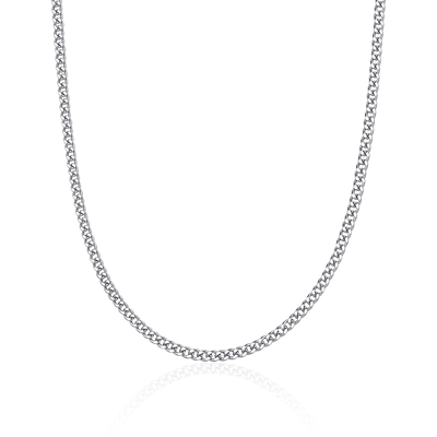 3.5mm&8mm Miami Micro Cuban Curb Chain - White Gold