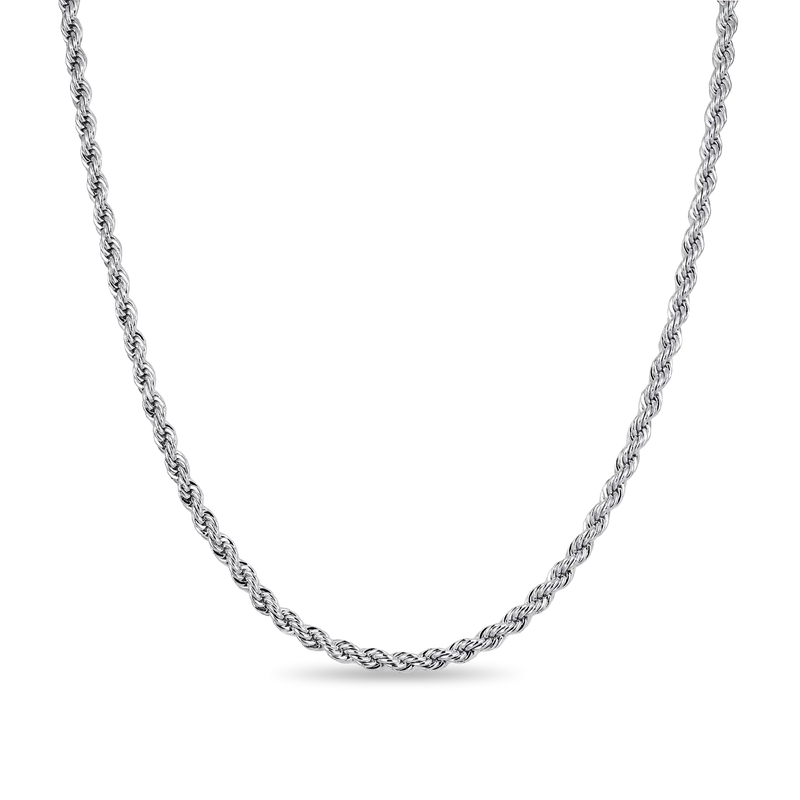 Rope White Gold Chain - 3.5mm - APORRO