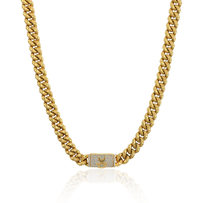 WONG Dragon Box Clasp Miami Cuban Chain - 10mm