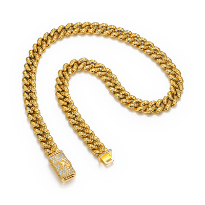 WONG Dragon Box Clasp Miami Cuban Chain - 10mm