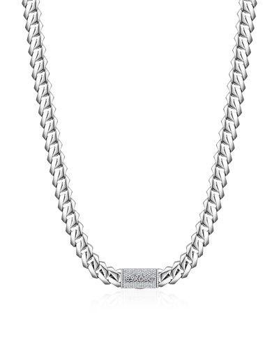 Plain Gold Prong Cuban Link Chain - 8mm