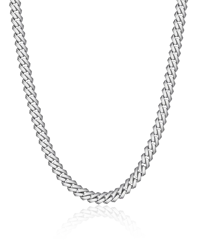 Plain Gold Prong Cuban Link Chain - 8mm