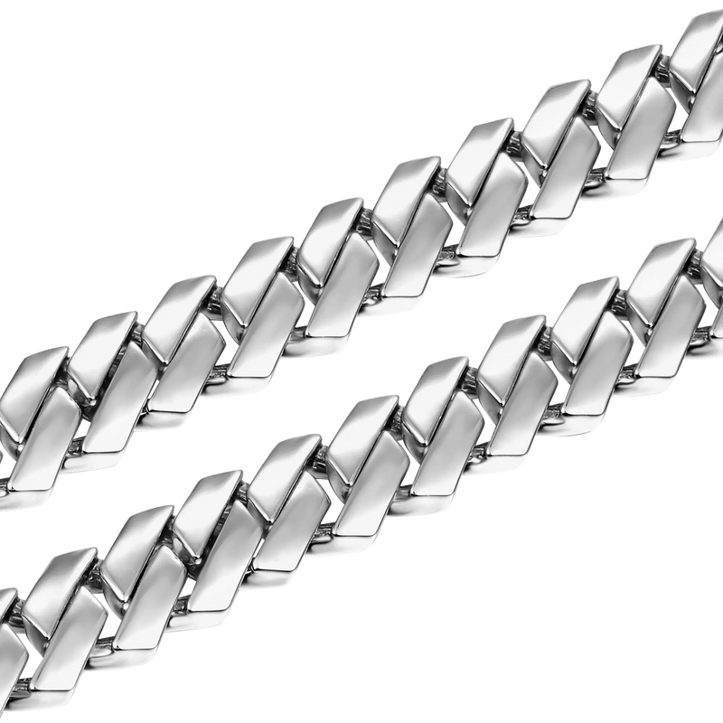 Plain Gold Prong Cuban Link Chain + Bracelet Bundle - APORRO
