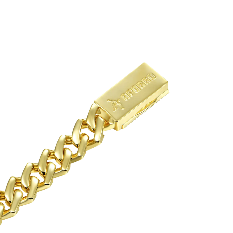 Custom Plain Gold Prong Cuban Link Chain