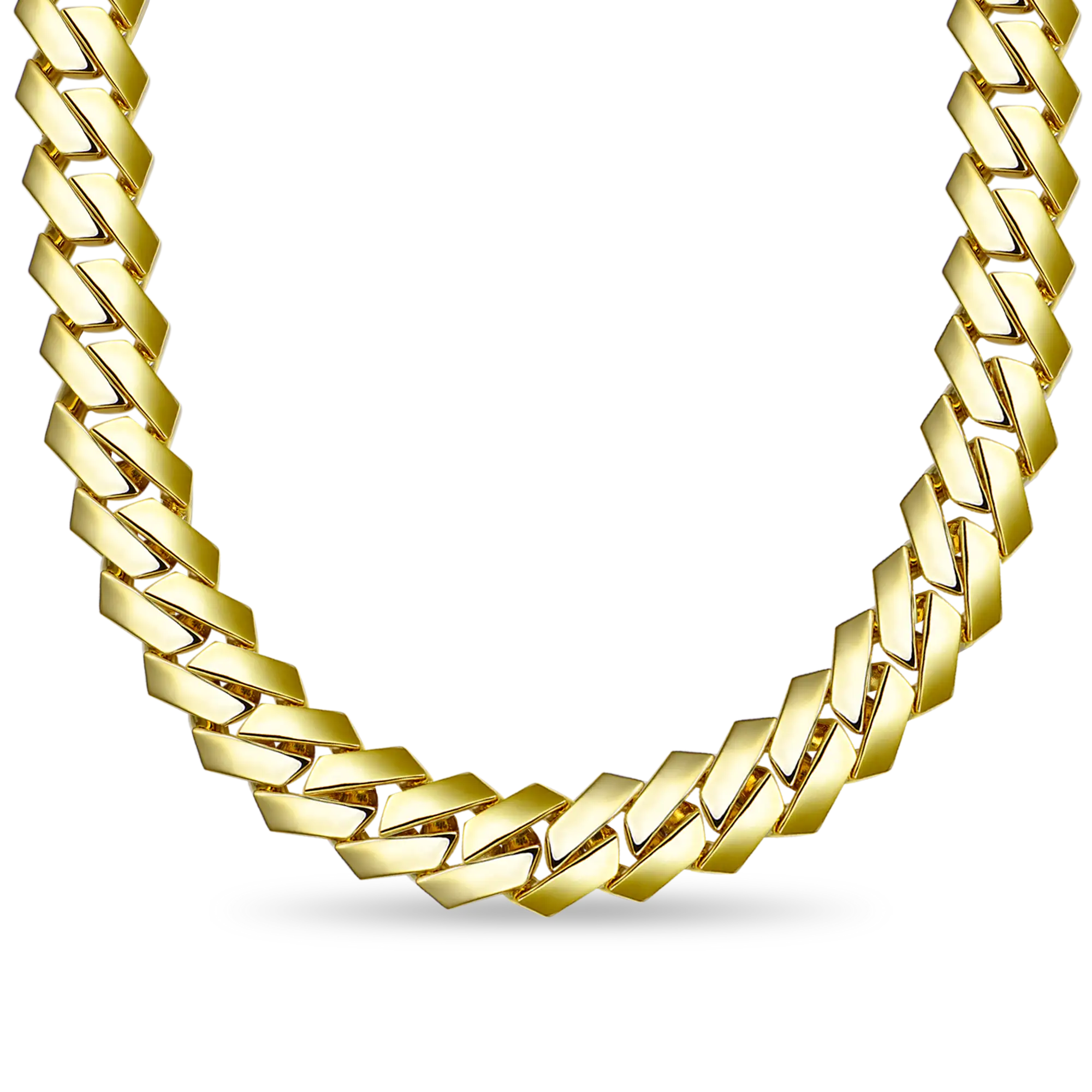 Plain Gold Prong Cuban Choker Everyday Jewelry For Men Women APORRO