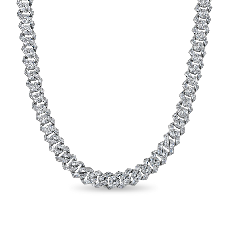 12mm Moissanite Diamond Prong Choker Chain- Fine Jewelry - APORRO