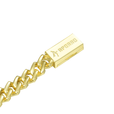 Emerald Cut Prong Cuban Link Chain - 10mm