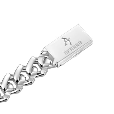 Emerald Cut Prong Cuban Link Chain  - 12mm