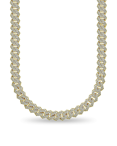 Custom Emerald Cut Prong Cuban Link Name Necklace Chain  - 15mm