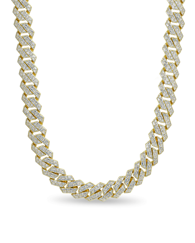 Custom Emerald Cut Prong Cuban Link Name Necklace Chain  - 19mm