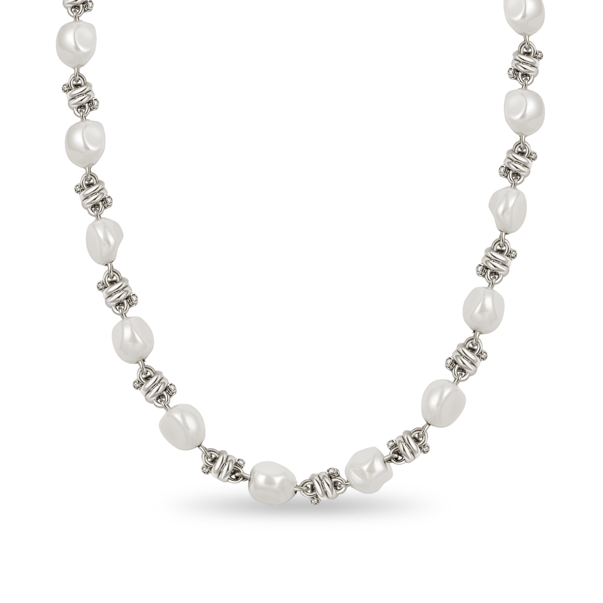 18" Barbed Wire Pearl Mix Chain