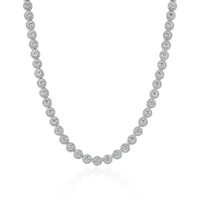 Moissanite Round Cut Clustered Tennis Chain - 7mm
