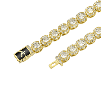 Youth Cushion-Cut Clustered Tennis Chain - 7mm