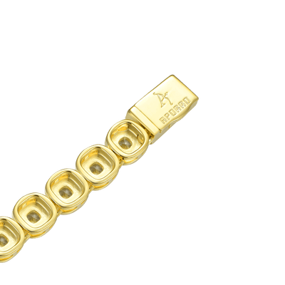 Youth Cushion-Cut Clustered Tennis Chain - 7mm