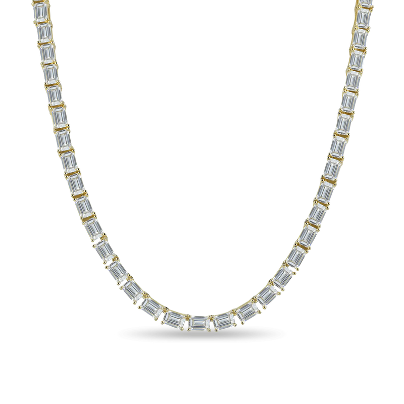 Emerald Cut Tennis Chain - 4mm - APORRO