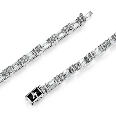 Baguette and Round Cut Tennis Chain - 3mm