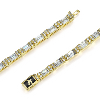 Baguette and Round Cut Tennis Chain - 3mm