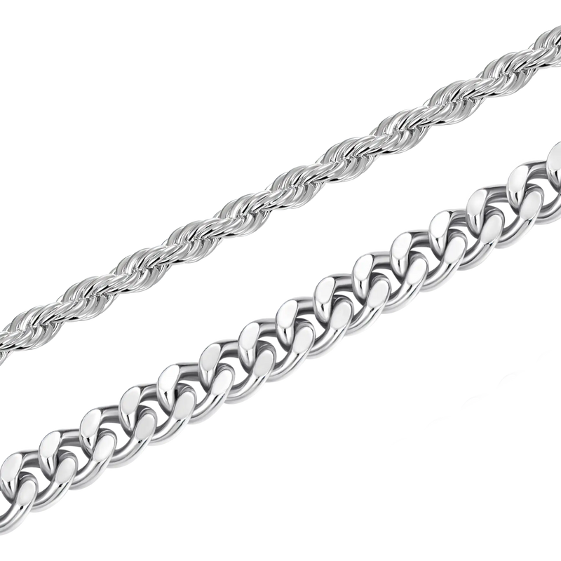 2.5mm Rope Chain + 3.5mm Cuban Link Bundle - APORRO