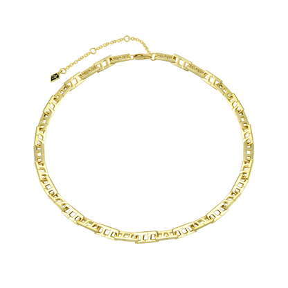 Aporro "AP" Adjustable Stitching Necklace - 7mm