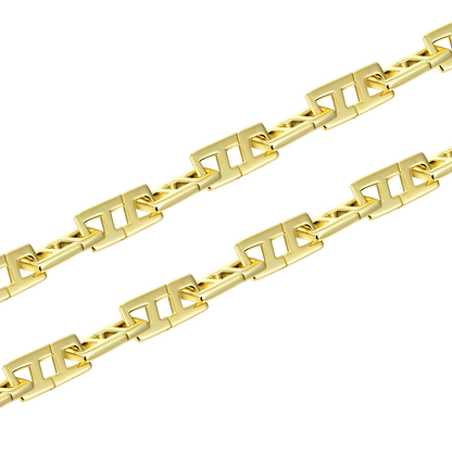 Aporro "AP" Adjustable Stitching Necklace - 7mm