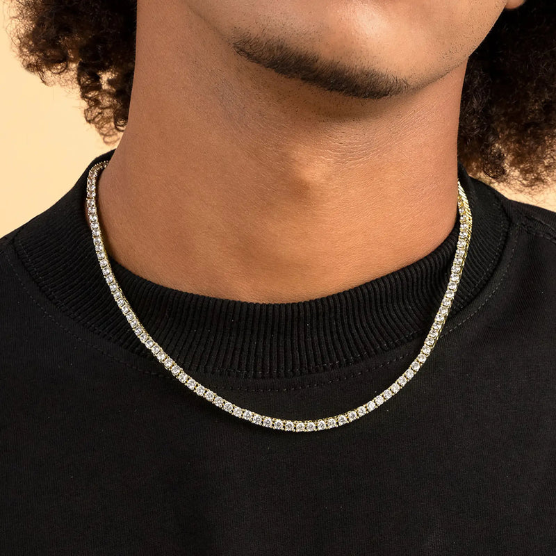 3mm Iced Tennis Chain for Men & Women - Moissanite Choker - APORRO