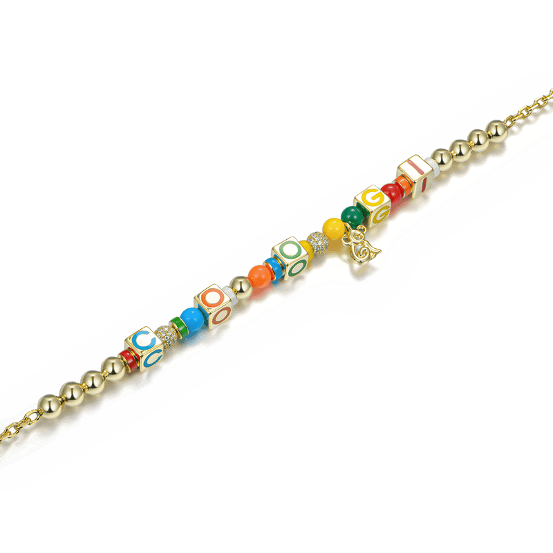 APORRO X COOGI Dice and Beads Enamel Adjustable Necklace - APORRO