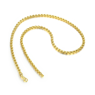 Aporro A® Plain Gold Necklace - 5mm
