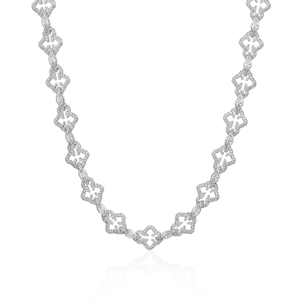 12mm Diamond Gold Marquise Cut Mix Bottoni Cross Link Chain - Fine