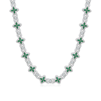 Iced Luminous Clover Necklace