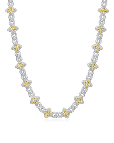 Iced Luminous Clover Necklace & Wallet Chain - Yellow Diamond