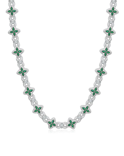 Iced Luminous Clover Necklace & Wallet Chain