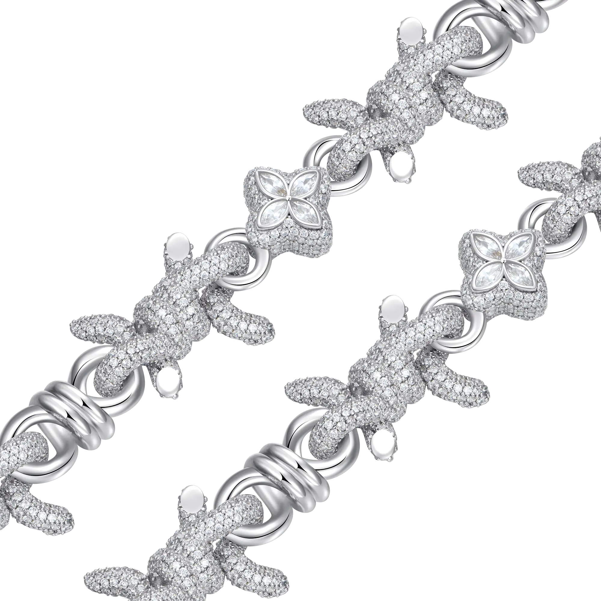 Barbed Clover Chain & Wallet Chain