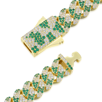 Iced Camouflage Cuban Chain - 12mm