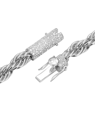 Rope Chain With Iced Clasp - 10mm