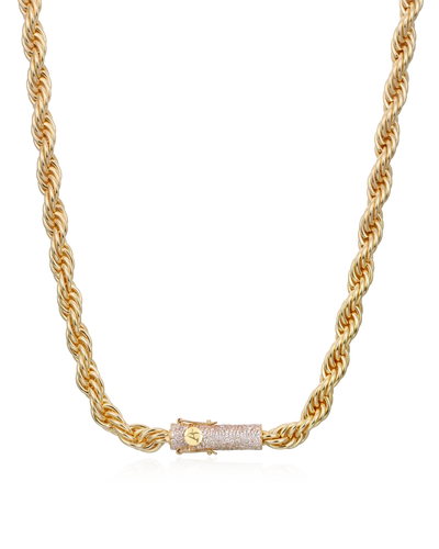 Rope Chain With Iced Clasp - 10mm