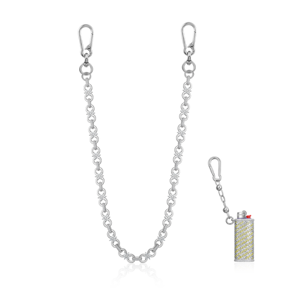 Infinity Bloom Chain & Wallet Chain + Lighter Case Set