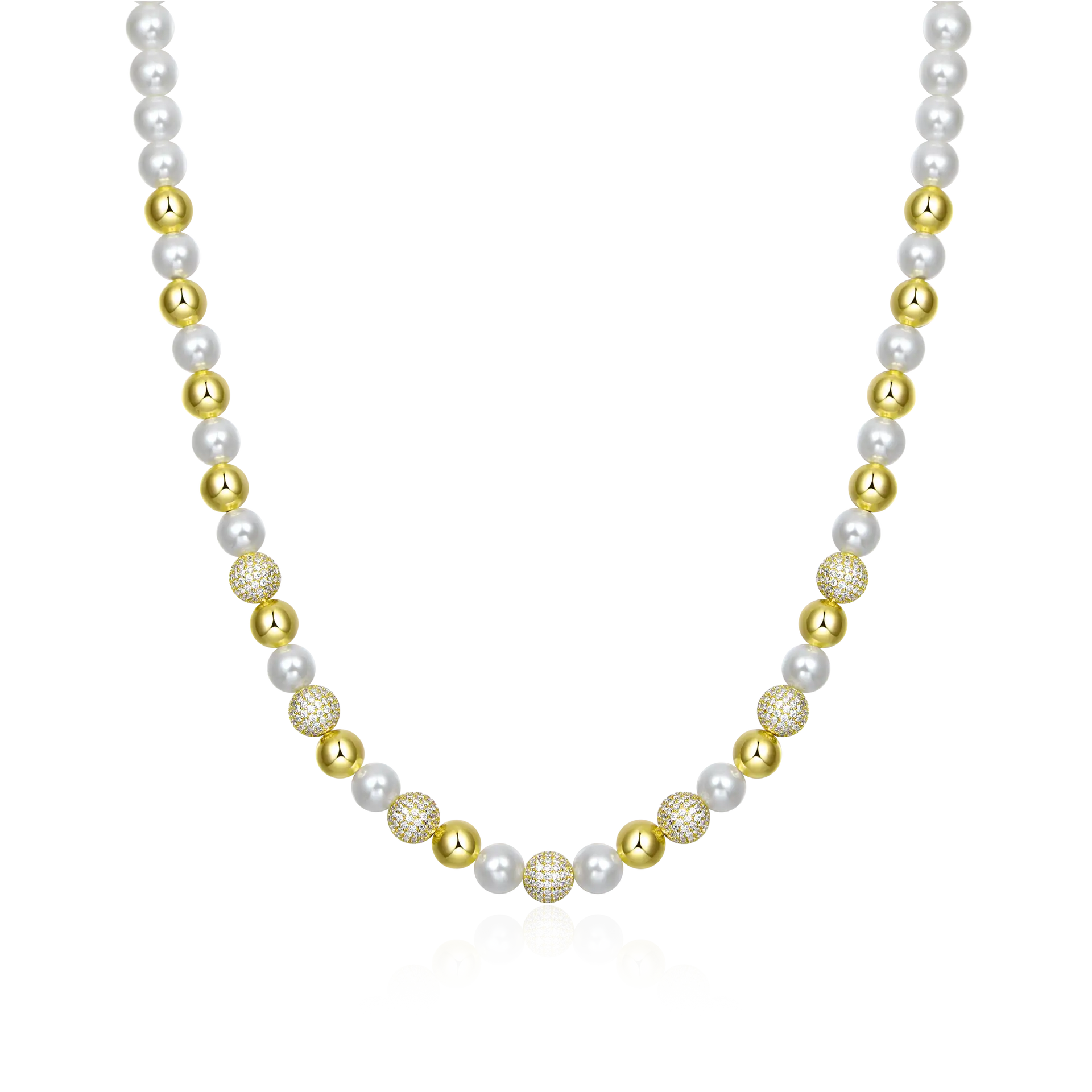 18K White Gold Trove Orbit Pearl Chain & Wallet Chain - Pants
