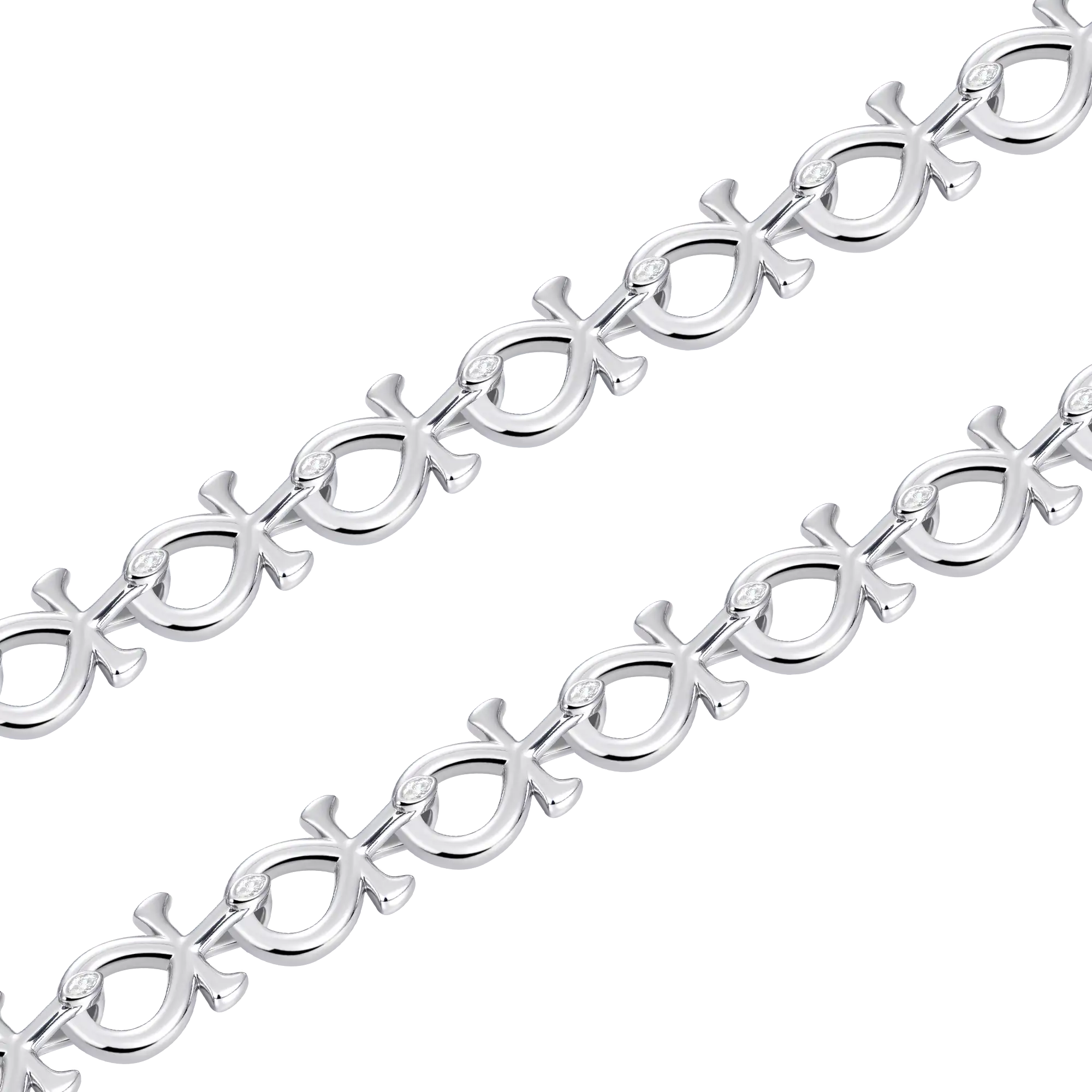 Anka Iced Marquise Bezel Chain