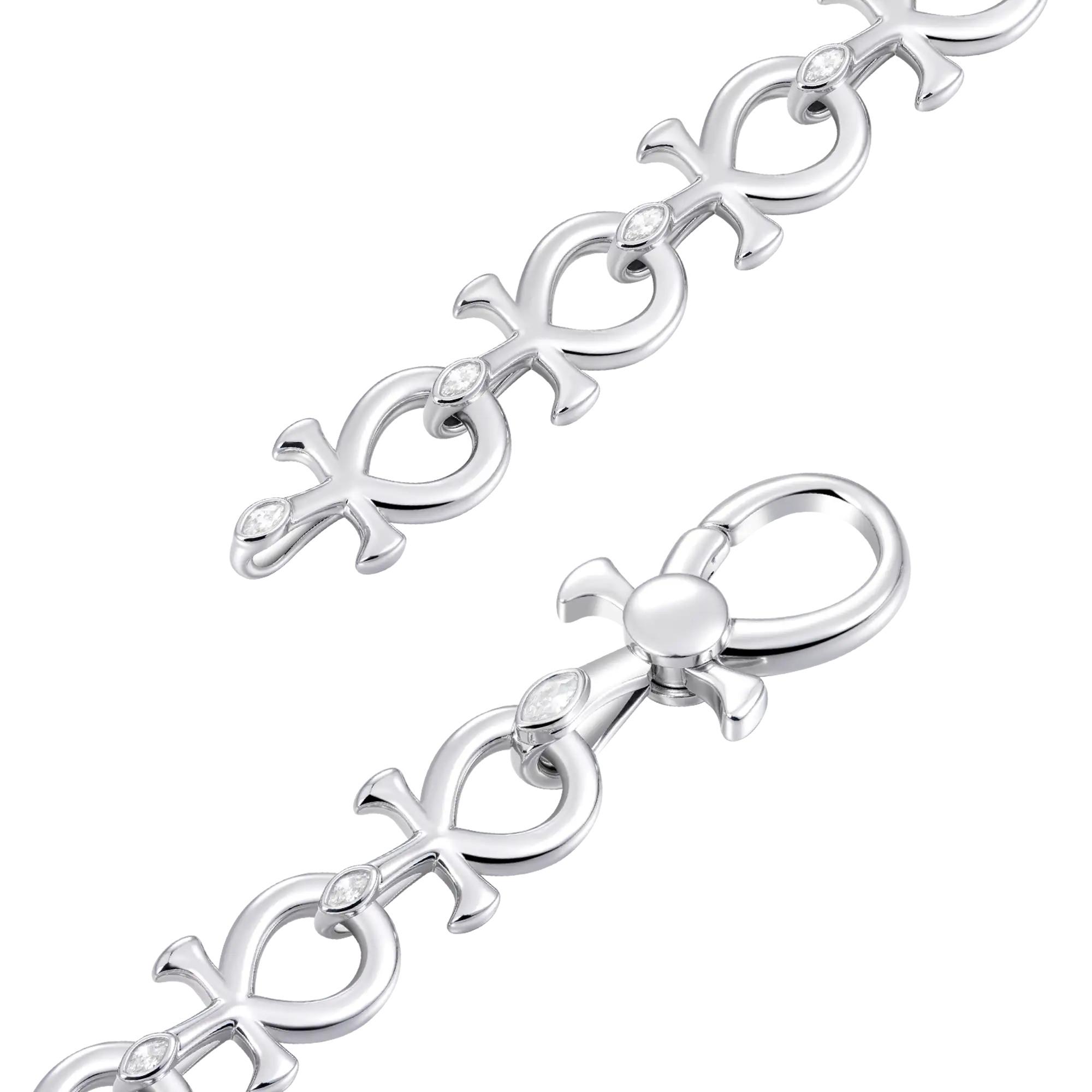 Anka Iced Marquise Bezel Chain