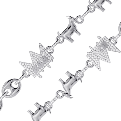 Moissanite Mighty G.O.A.T. Wallet Chain