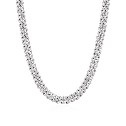 Micro Round Cut Cuban Link Chain - 8mm